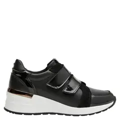 BRUNO ROSSI - Zapatilla Urbana Mujer Cuero Negro