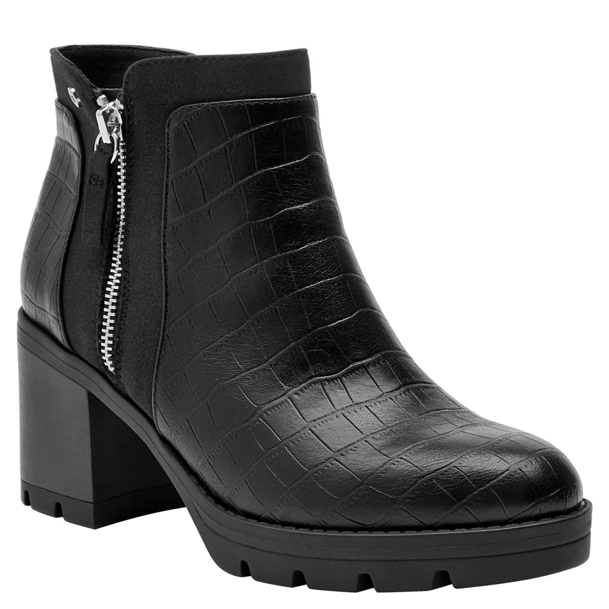 BRUNO ROSSI - Botin Mujer Cuero Negro Bruno Rossi