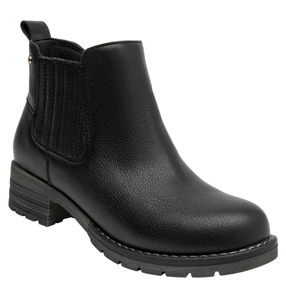 BRUNO ROSSI - Botin Mujer Cuero Negro Bruno Rossi