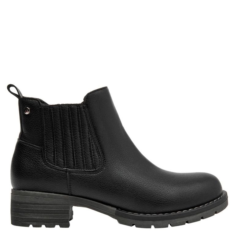 Botin Mujer Cuero Negro
