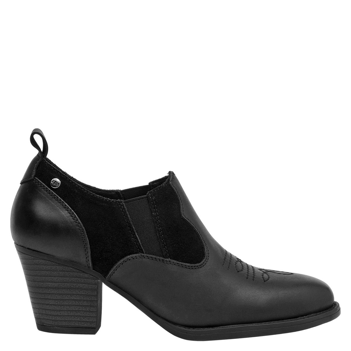 BRUNO ROSSI - Zapato Casual Mujer Cuero Negro Bruno Rossi
