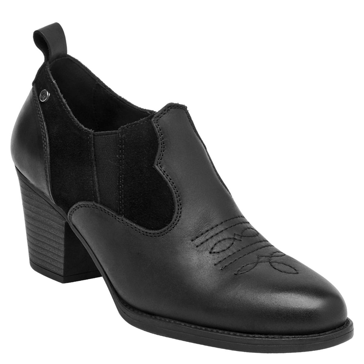 BRUNO ROSSI - Zapato Casual Mujer Cuero Negro Bruno Rossi