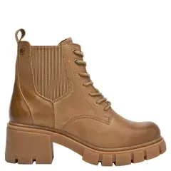 BRUNO ROSSI - Botin Mujer Cuero Caramelo