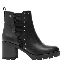 BRUNO ROSSI - Botin Mujer Cuero Negro