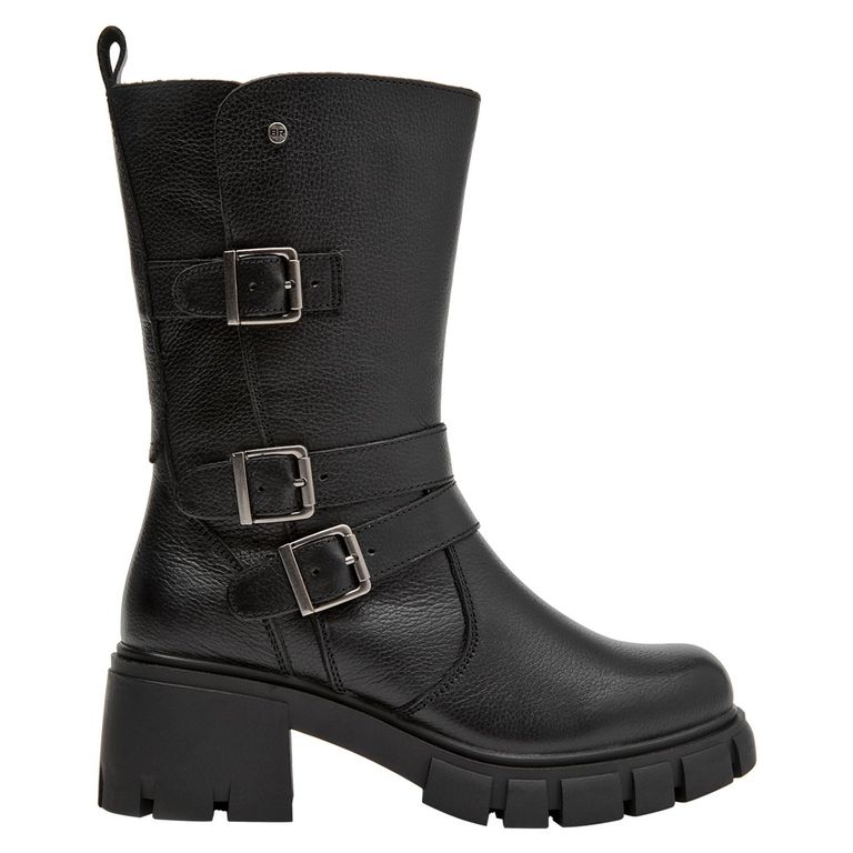 BRUNO ROSSI Bota Mujer Cuero Negro