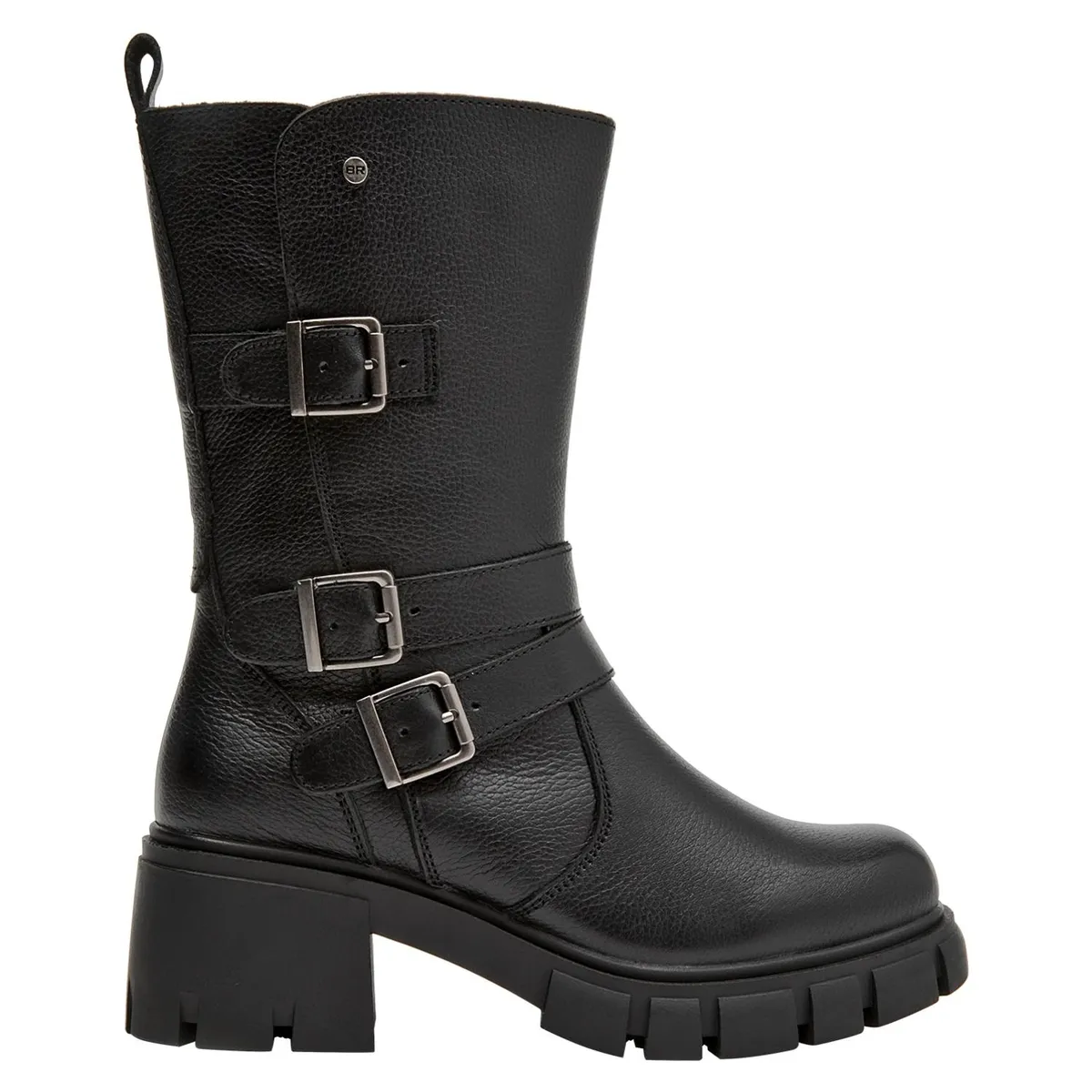 BRUNO ROSSI - Bota Mujer Cuero Negro Bruno Rossi