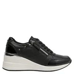 BRUNO ROSSI - Zapatilla Urbana Mujer Cuero Negro