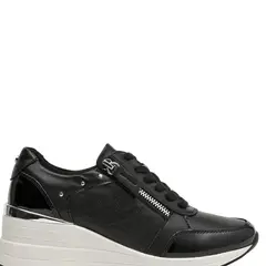 BRUNO ROSSI - Zapatilla Urbana Mujer Cuero Negro