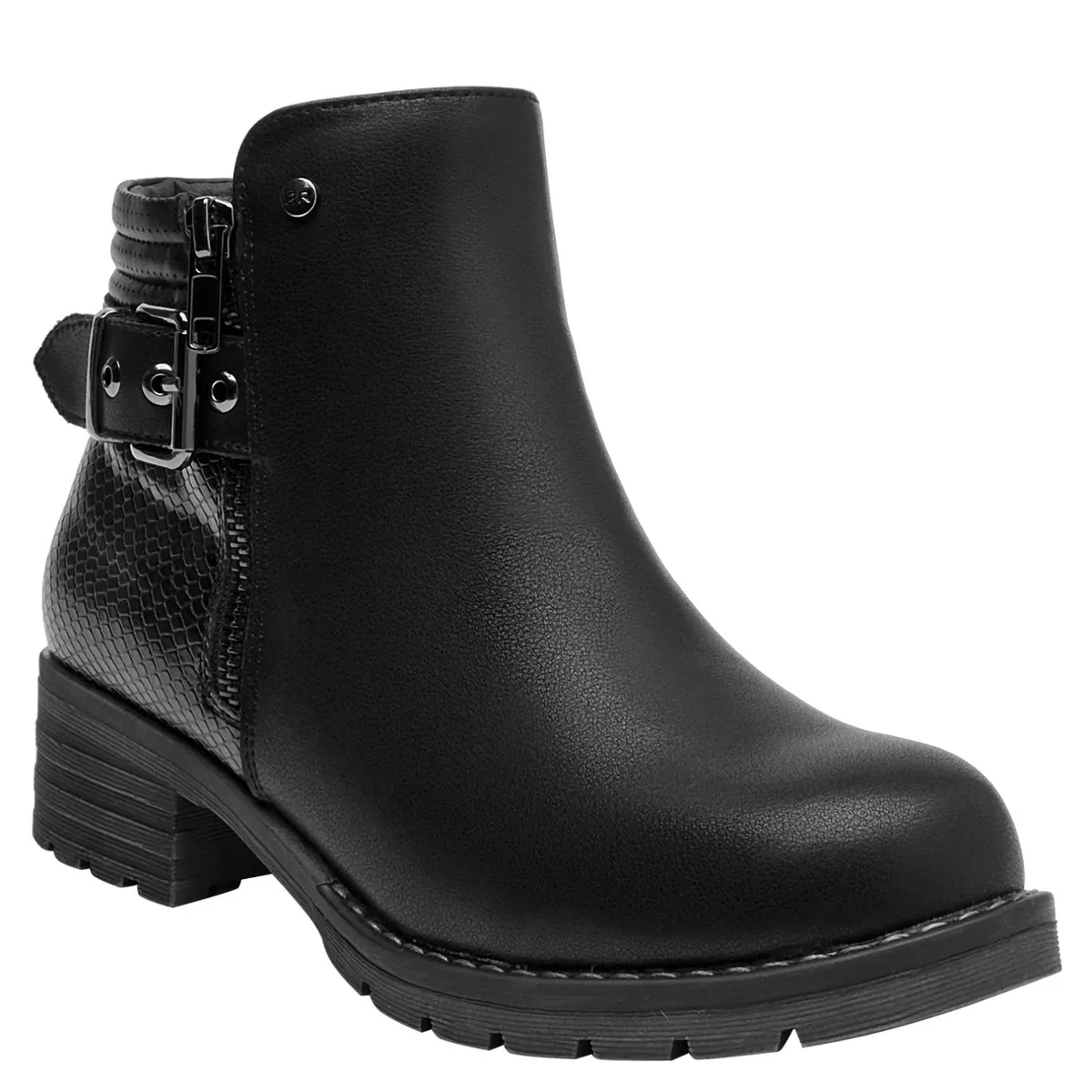 BRUNO ROSSI - Botin Mujer Cuero Negro Bruno Rossi