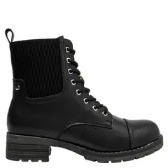 BRUNO ROSSI - Botin Mujer Cuero Negro