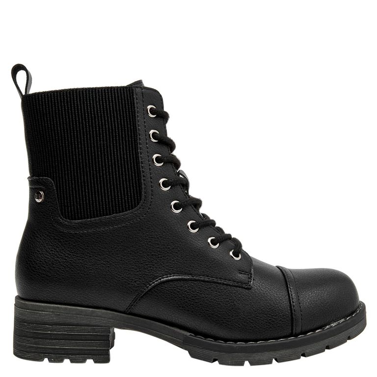 Botin Mujer Cuero Negro
