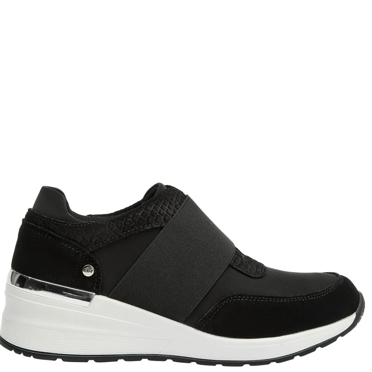 BRUNO ROSSI - Zapatilla Urbana Mujer Cuero Negro Bruno Rossi