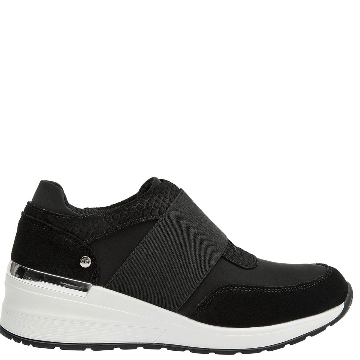 BRUNO ROSSI - Zapatilla Urbana Mujer Cuero Negro Bruno Rossi