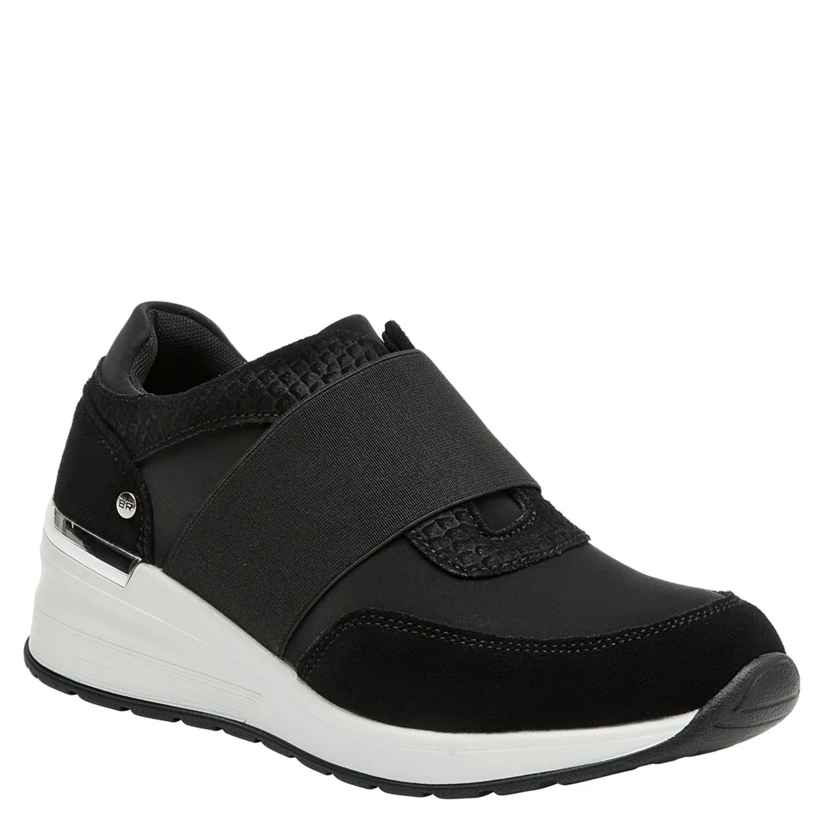 BRUNO ROSSI - Zapatilla Urbana Mujer Cuero Negro Bruno Rossi