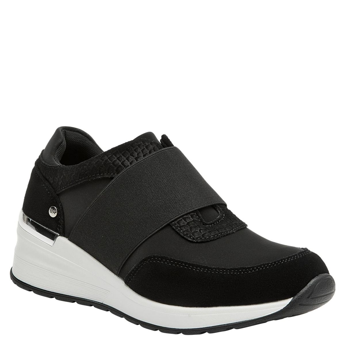 BRUNO ROSSI - Zapatilla Urbana Mujer Cuero Negro Bruno Rossi