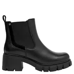 BRUNO ROSSI - Botin Mujer Cuero Negro