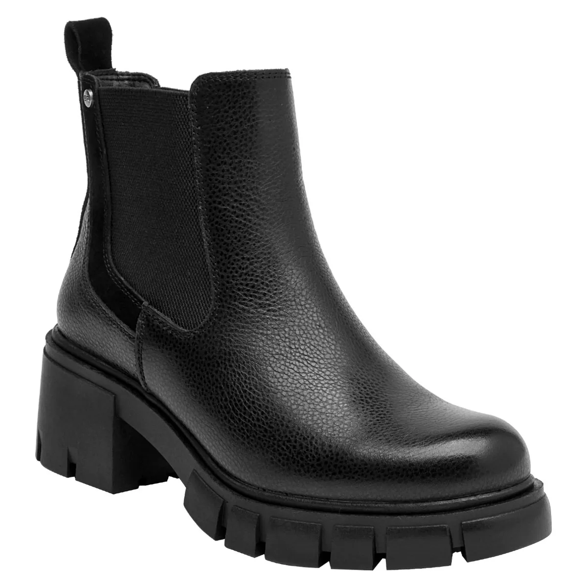 BRUNO ROSSI - Botin Mujer Cuero Negro Bruno Rossi