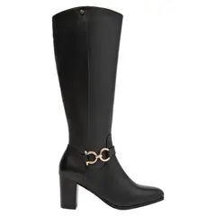 BRUNO ROSSI - Bota Mujer Cuero Negro
