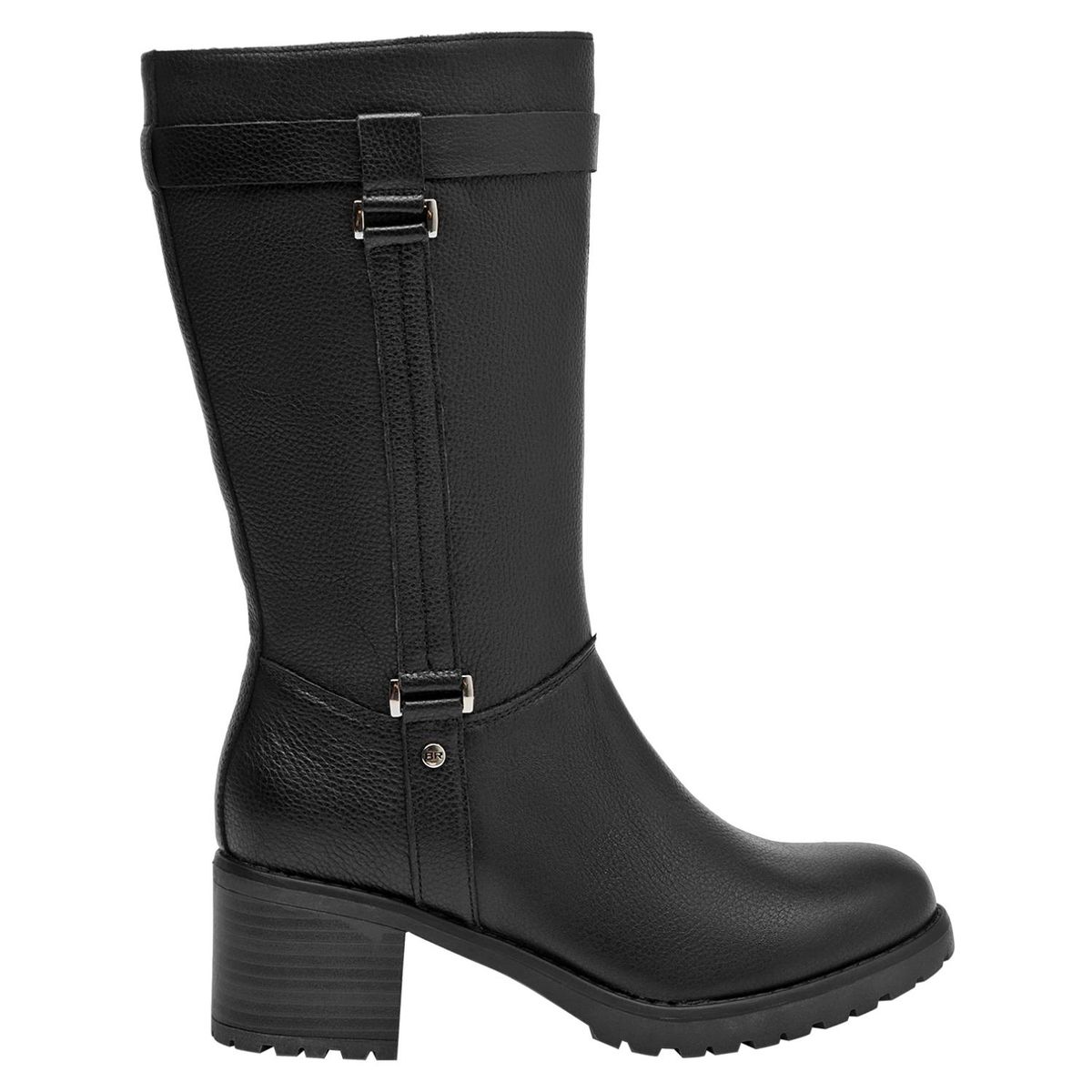 BRUNO ROSSI - Bota Mujer Cuero Negro Bruno Rossi