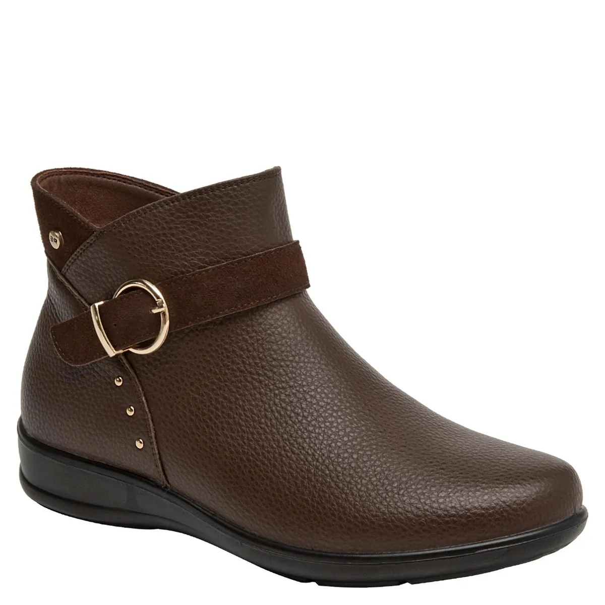 BRUNO ROSSI - Botin Mujer Cuero Café Oscuro Bruno Rossi