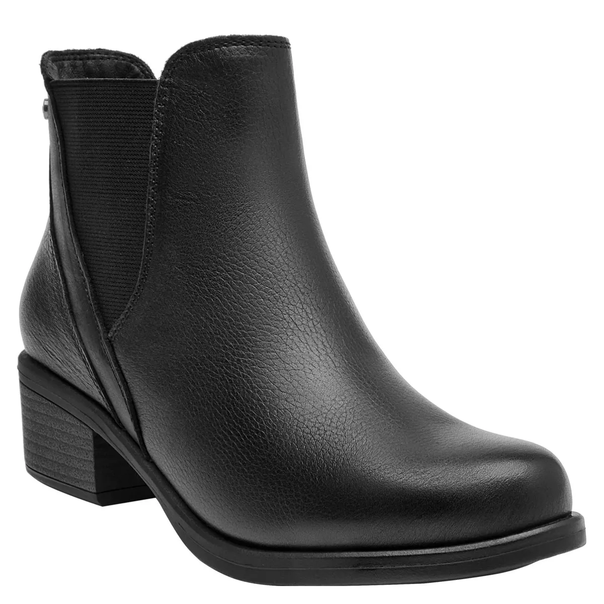 BRUNO ROSSI - Botin Mujer Cuero Negro Bruno Rossi