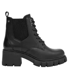 BRUNO ROSSI - Botin Mujer Cuero Negro