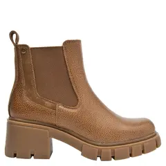 BRUNO ROSSI - Botin Mujer Cuero Caramelo