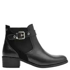 BRUNO ROSSI - Botin Mujer Cuero Negro
