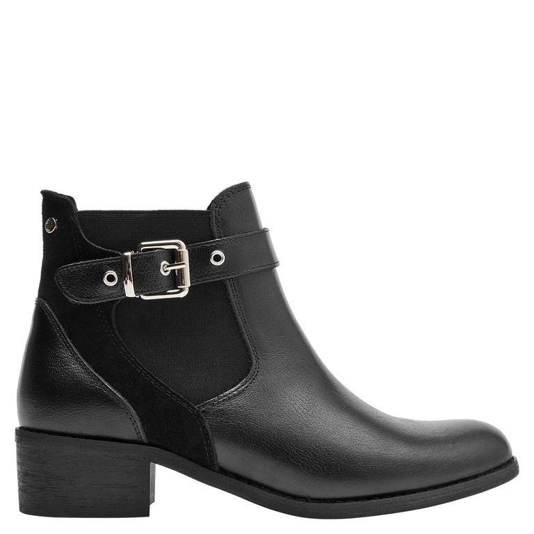 BRUNO ROSSI Botin Mujer Cuero Negro