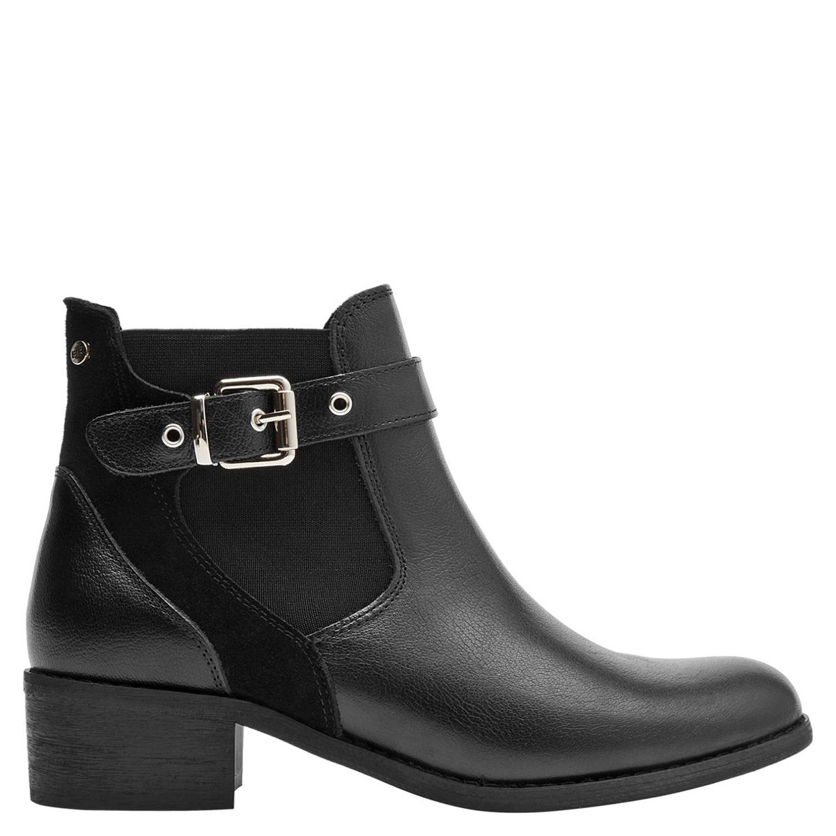 BRUNO ROSSI - Botin Mujer Cuero Negro Bruno Rossi