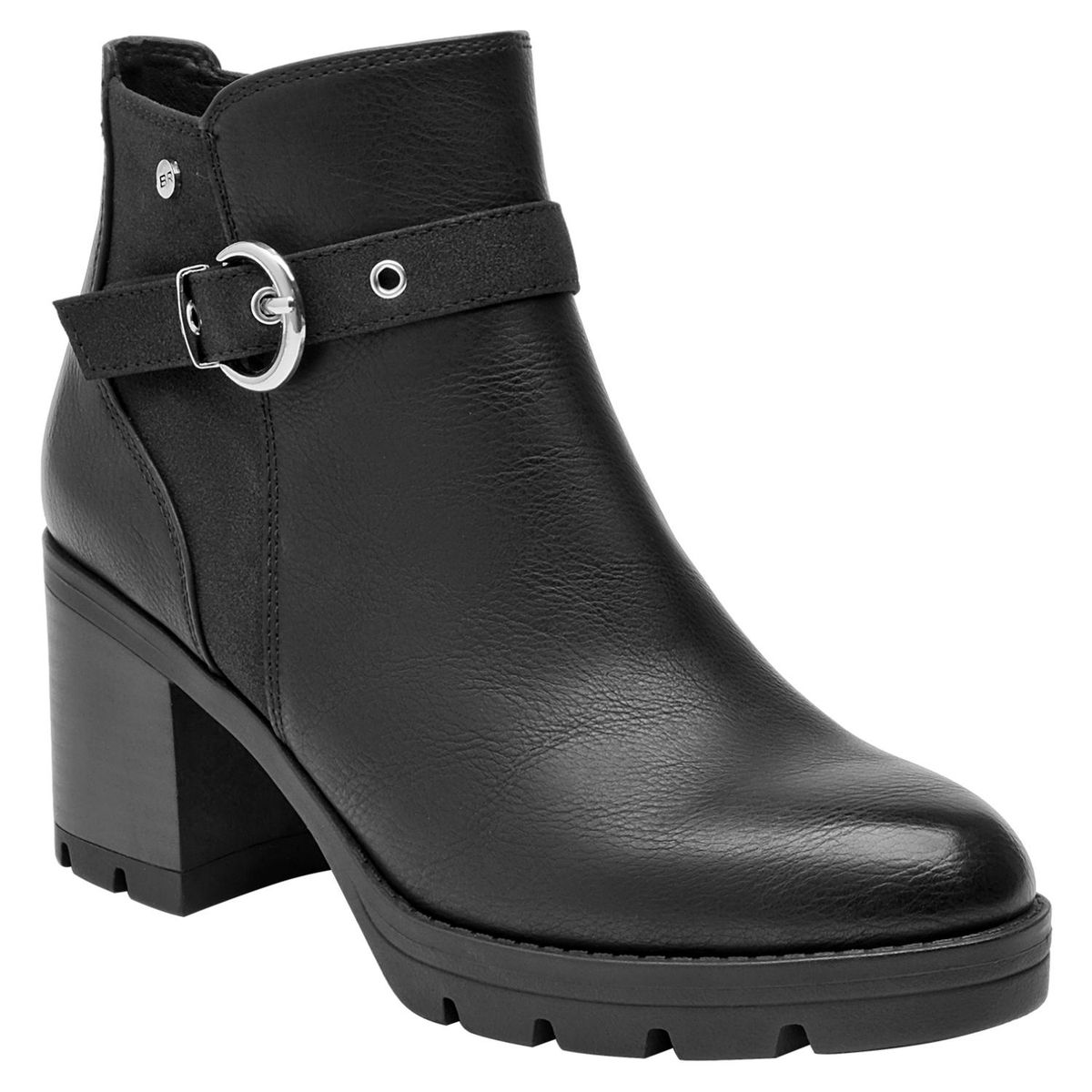 BRUNO ROSSI - Botin Mujer Cuero Negro Bruno Rossi