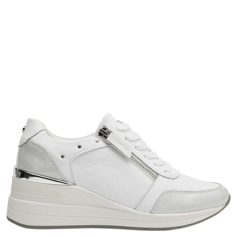 BRUNO ROSSI Zapatilla Urbana Mujer Cuero Blanco