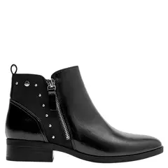 BRUNO ROSSI - Botin Mujer Cuero Negro
