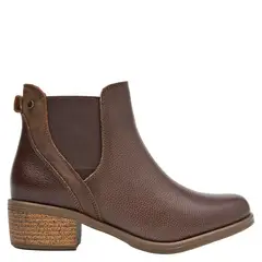 BRUNO ROSSI - Botin Mujer Cuero Café Oscuro