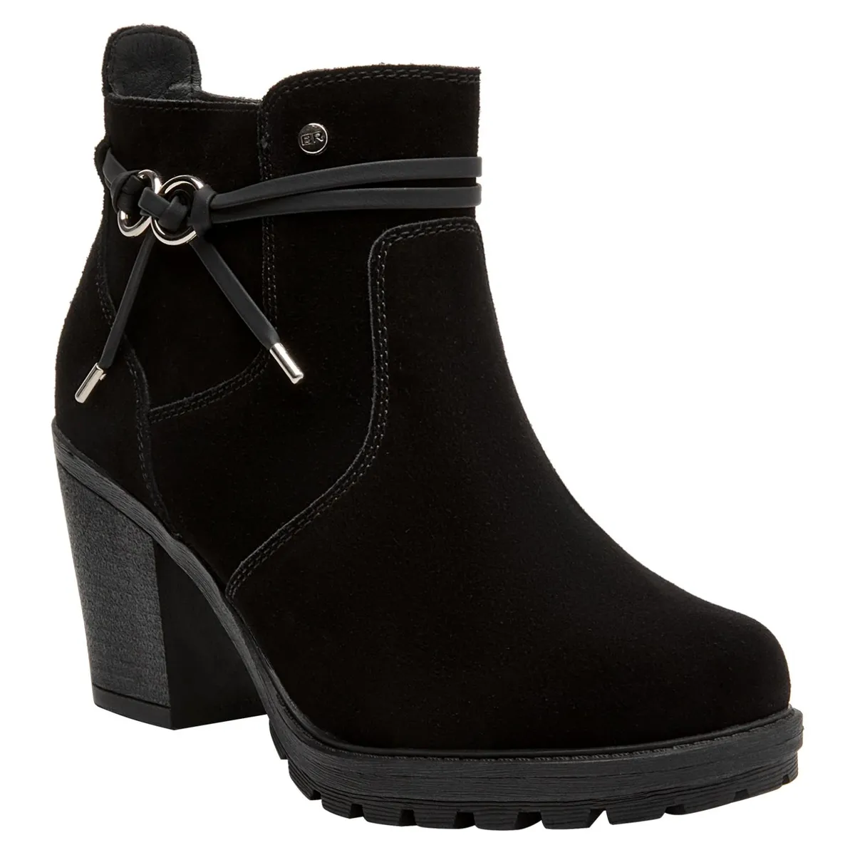 BRUNO ROSSI - Botin Mujer Cuero Negro Bruno Rossi