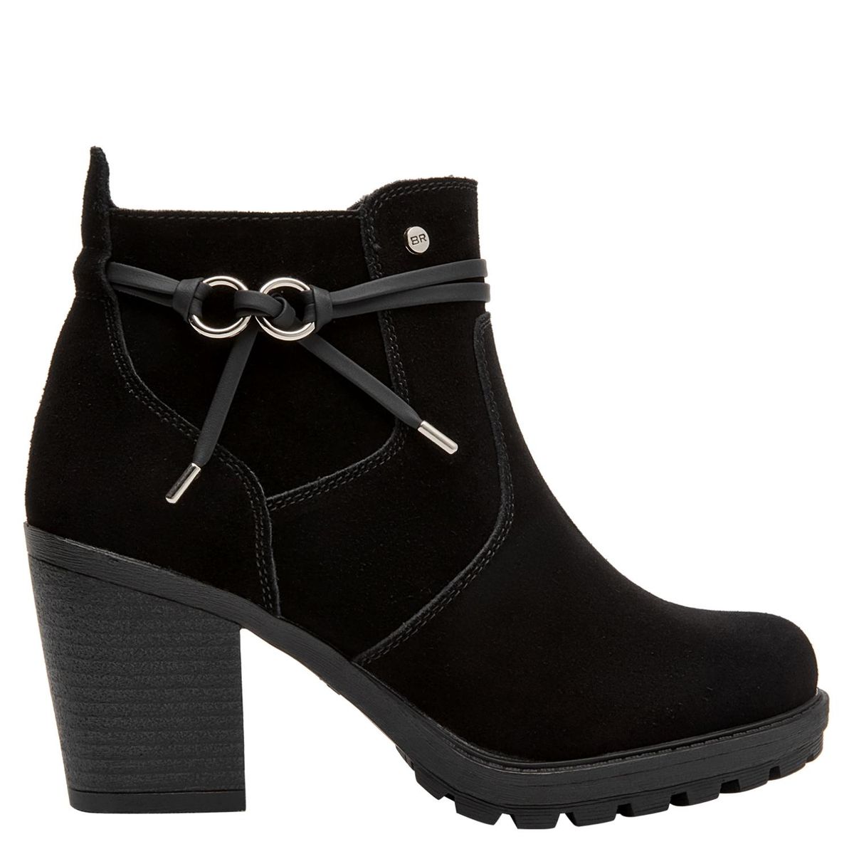 BRUNO ROSSI - Botin Mujer Cuero Negro Bruno Rossi