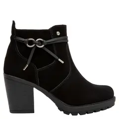 BRUNO ROSSI - Botin Mujer Cuero Negro