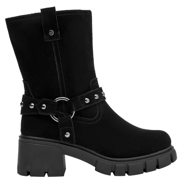 BRUNO ROSSI Bota Mujer Gamuza Negro