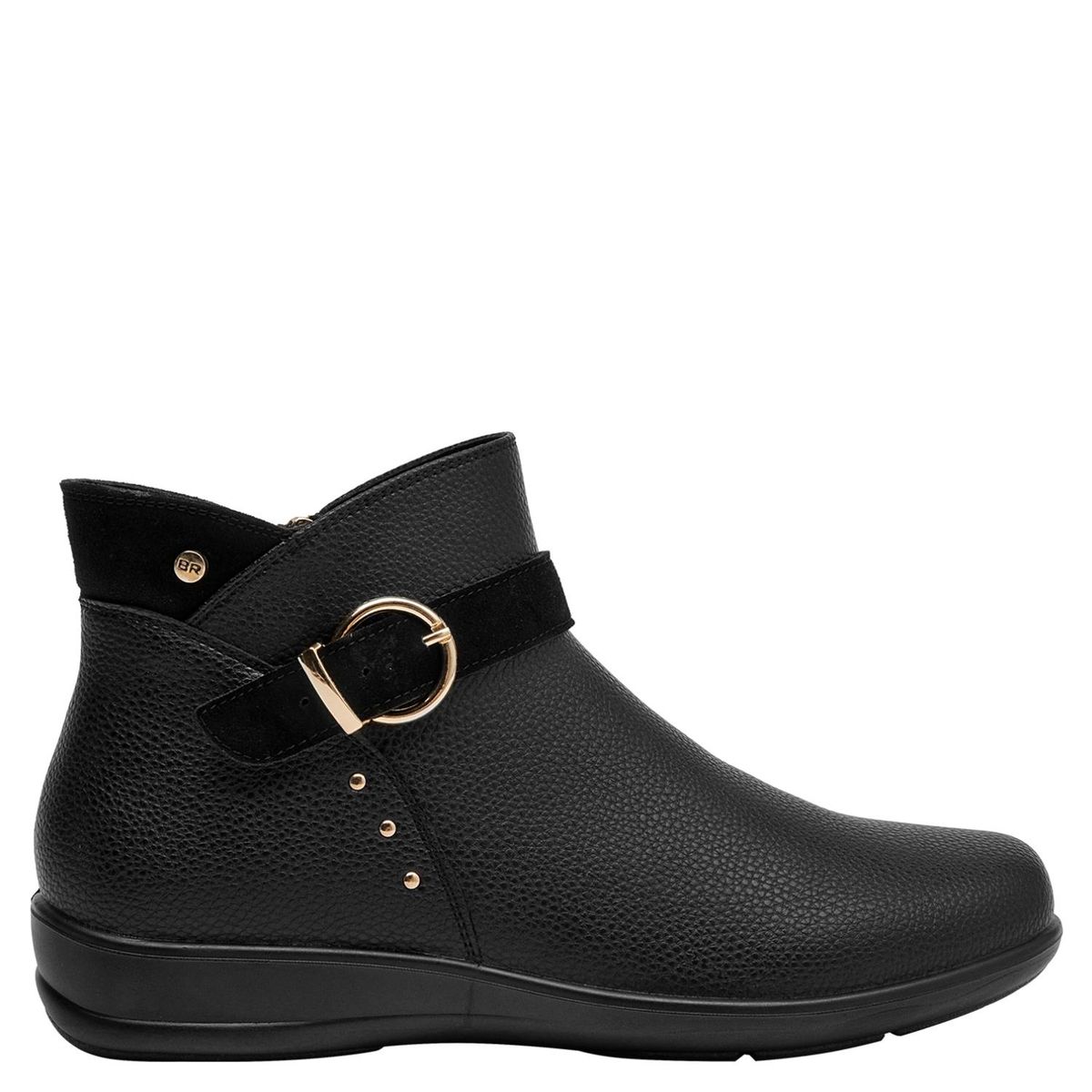 BRUNO ROSSI - Botin Mujer Cuero Negro Bruno Rossi