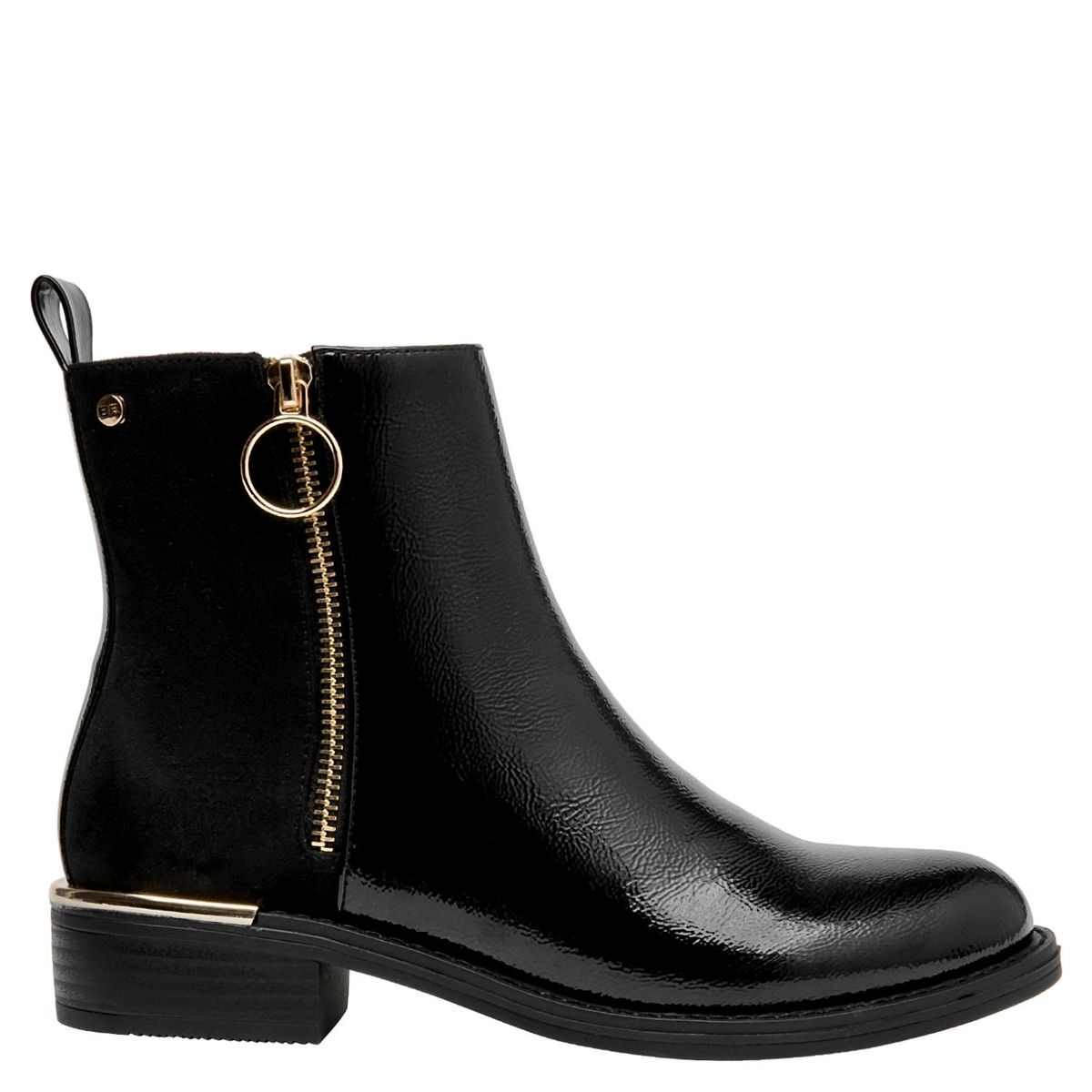 BRUNO ROSSI - Botin Mujer Cuero Negro Bruno Rossi