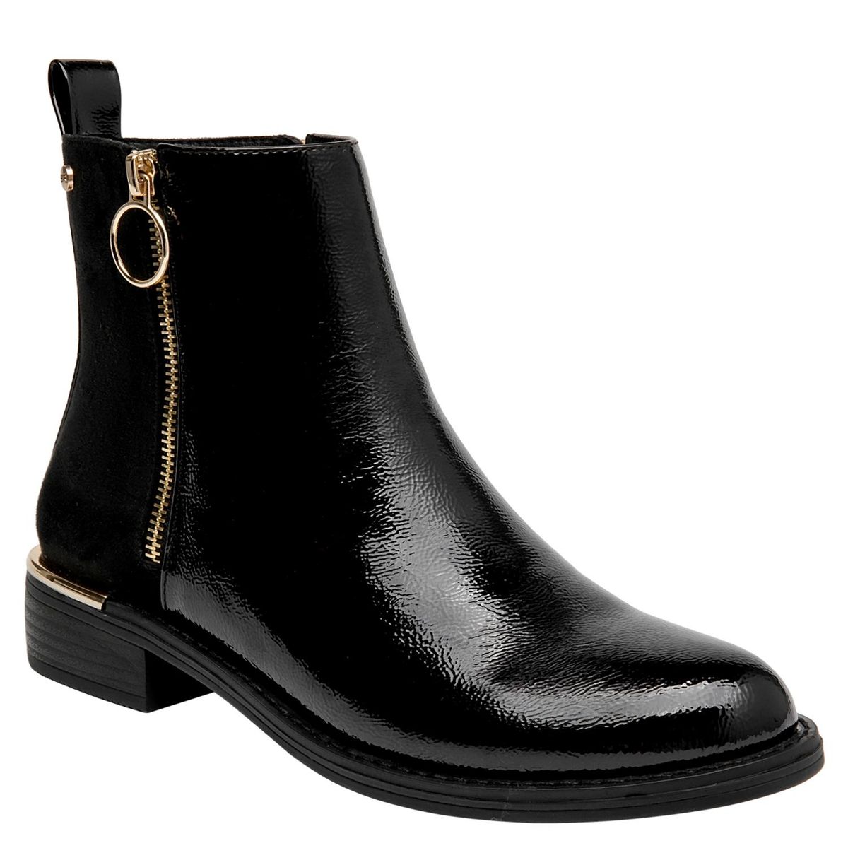 BRUNO ROSSI - Botin Mujer Cuero Negro Bruno Rossi