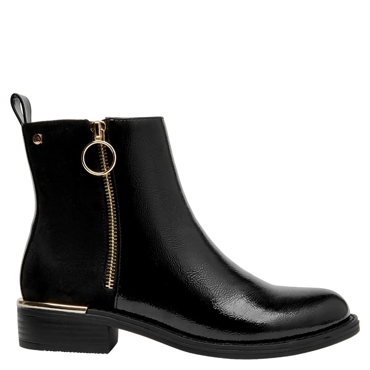 BRUNO ROSSI - Botin Mujer Cuero Negro Bruno Rossi