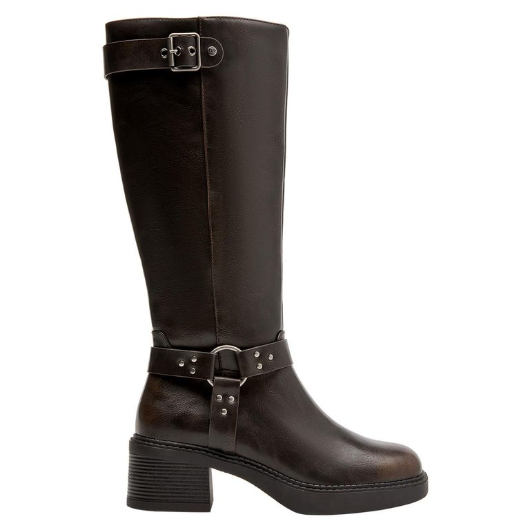 BRUNO ROSSI Bota Mujer Cuero Café