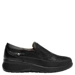 BRUNO ROSSI - Zapato Casual Mujer Cuero Negro
