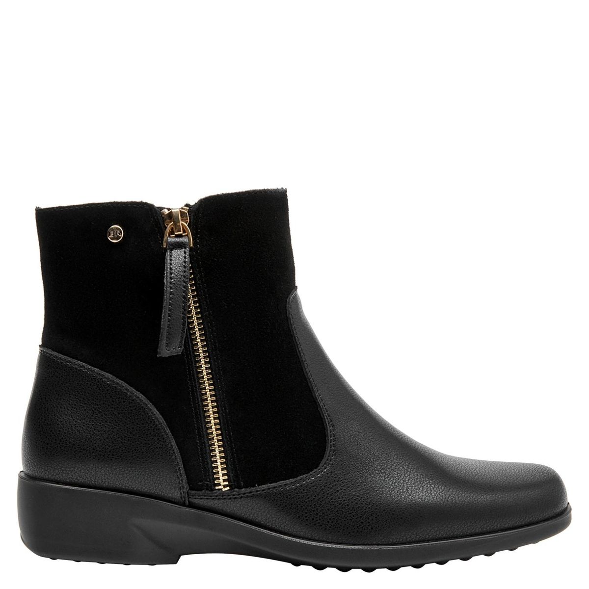 BRUNO ROSSI - Botin Mujer Cuero Negro Bruno Rossi