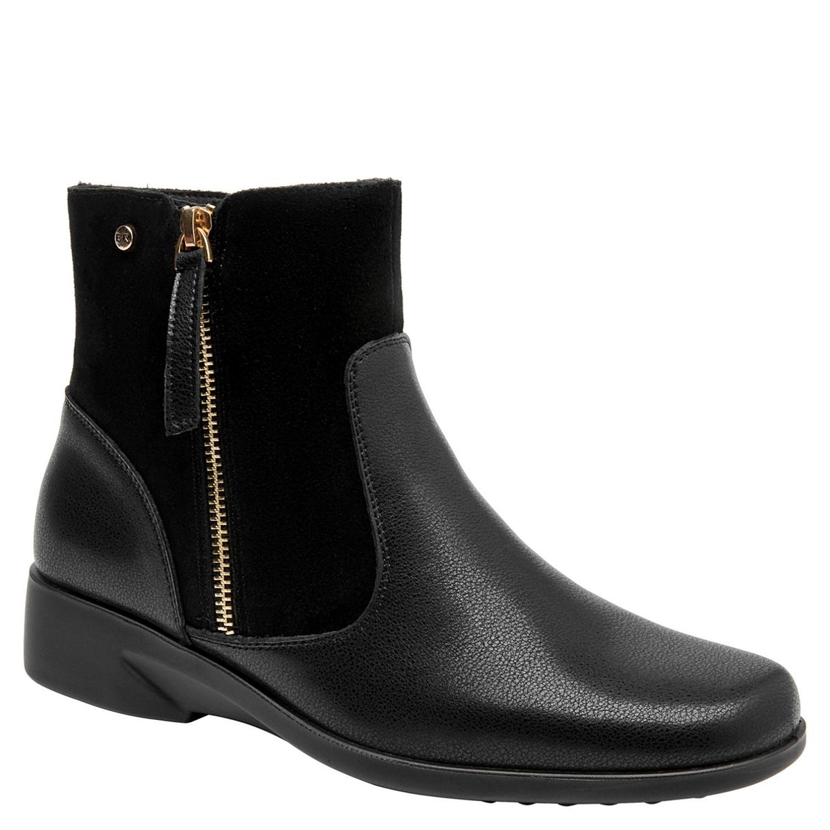 BRUNO ROSSI - Botin Mujer Cuero Negro Bruno Rossi