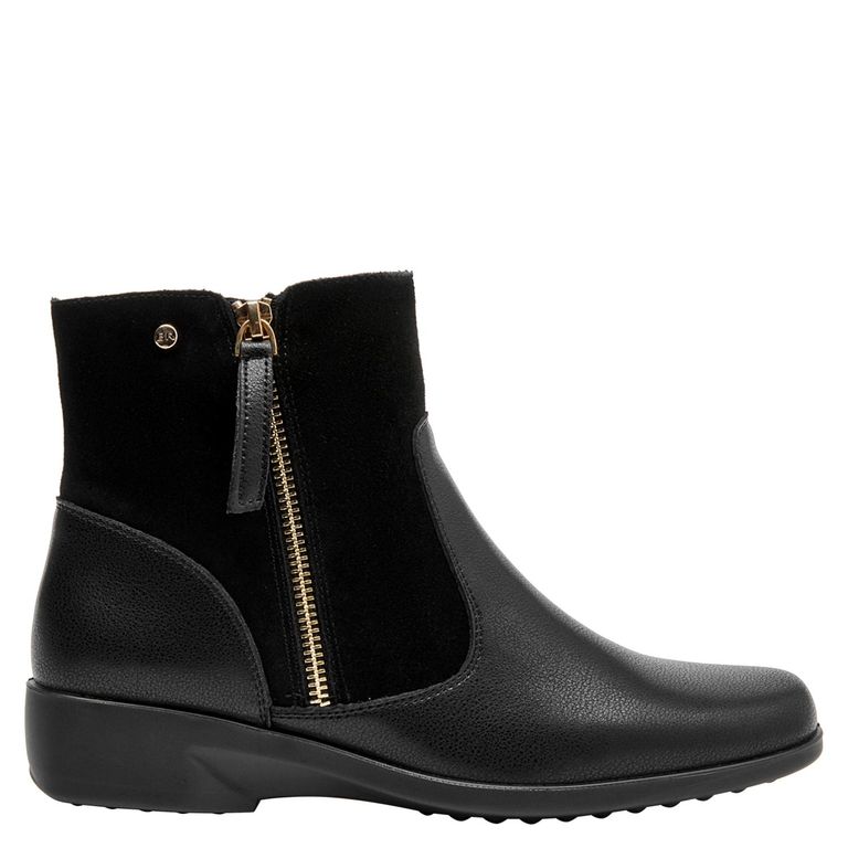 BRUNO ROSSI Botin Mujer Cuero Negro