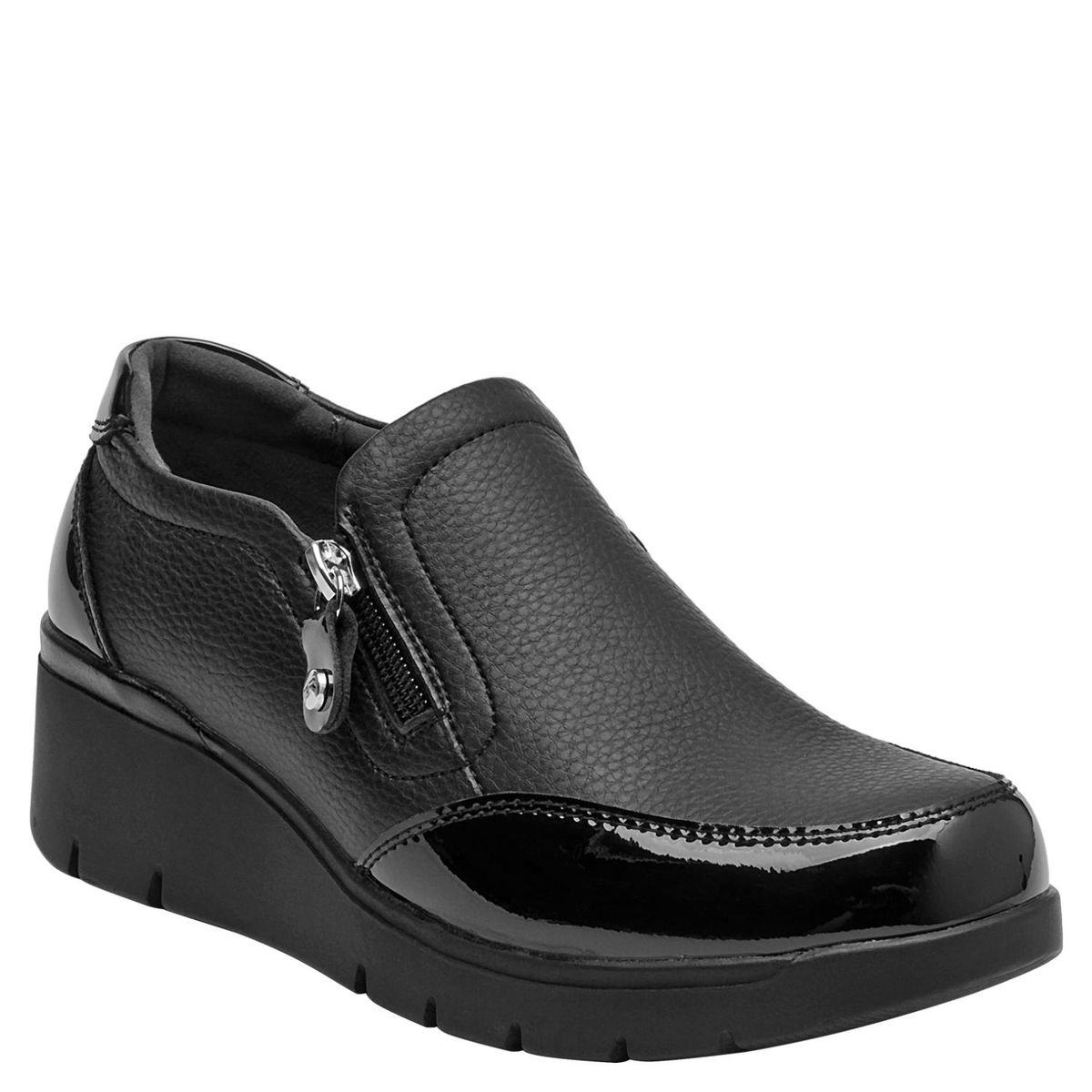 BRUNO ROSSI - Zapato Casual Mujer Cuero Negro Bruno Rossi