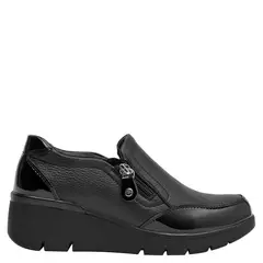 BRUNO ROSSI - Zapato Casual Mujer Cuero Negro