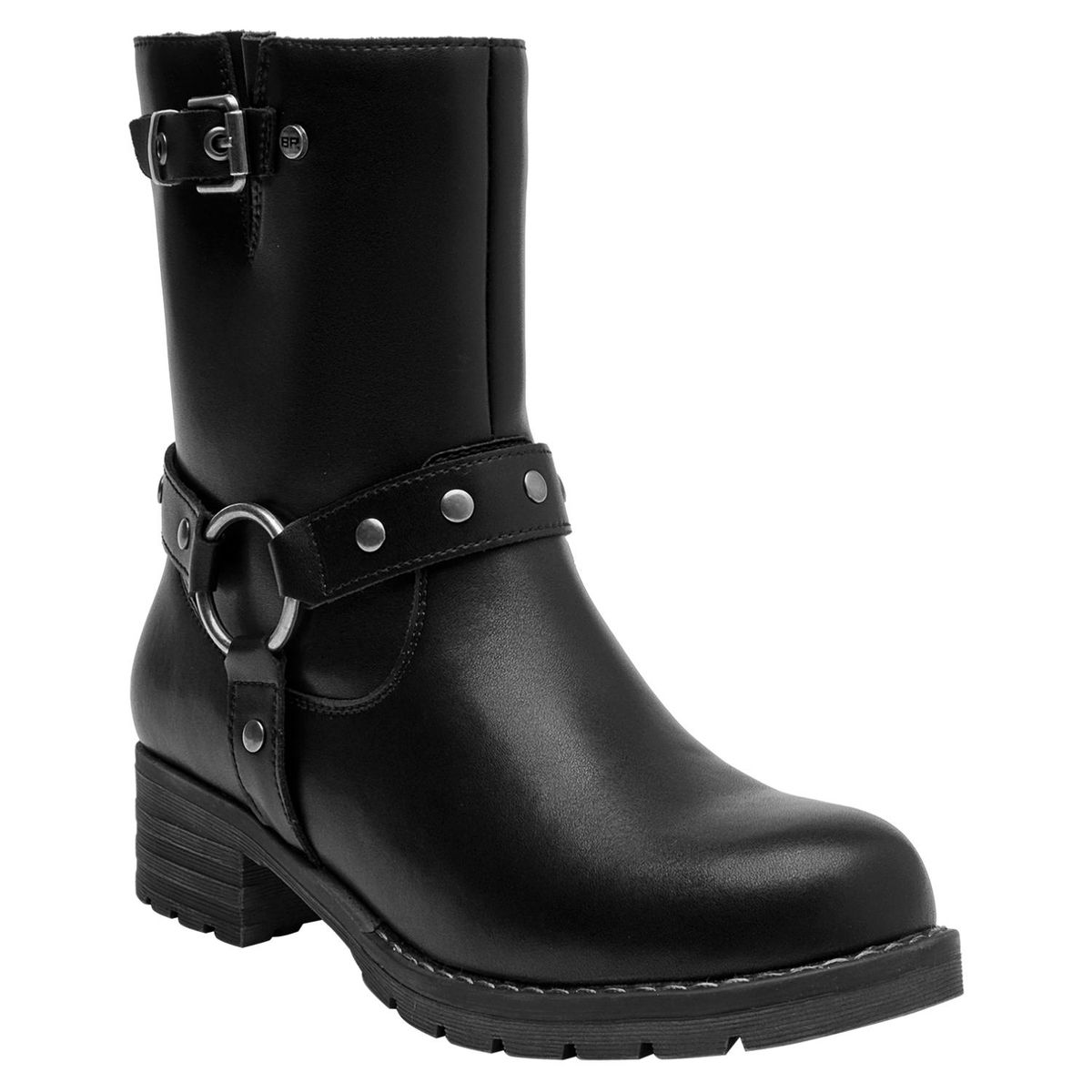 BRUNO ROSSI - Botin Mujer Cuero Negro Bruno Rossi